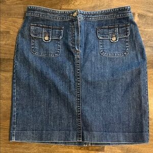 Jones New York Indigo Denim Pencil Skirt